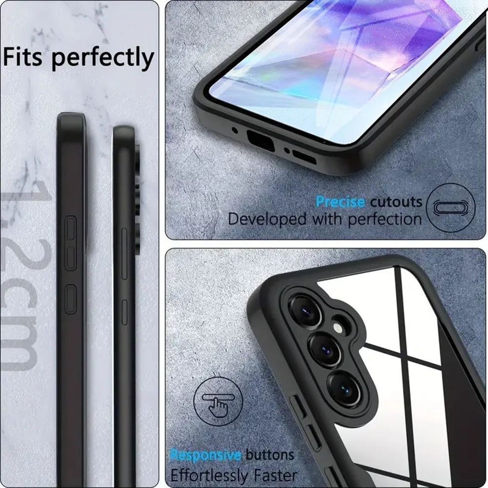 Case for Samsung Galaxy A35 5G A356, Techsuit, ColorVerse 360, Black
