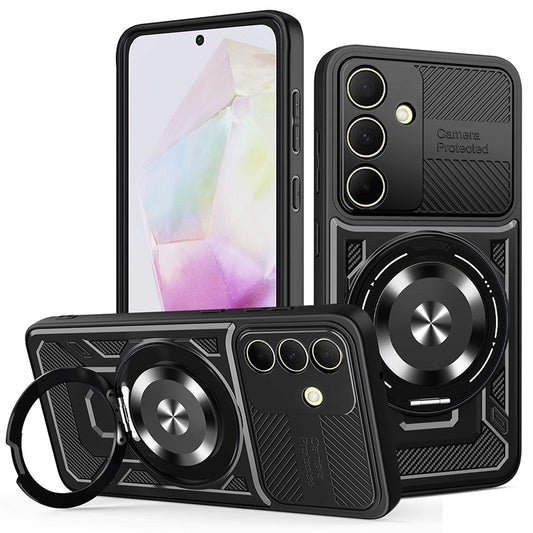Hülle für Samsung Galaxy A35 5G A356, Techsuit, RuggedCam, Schwarz