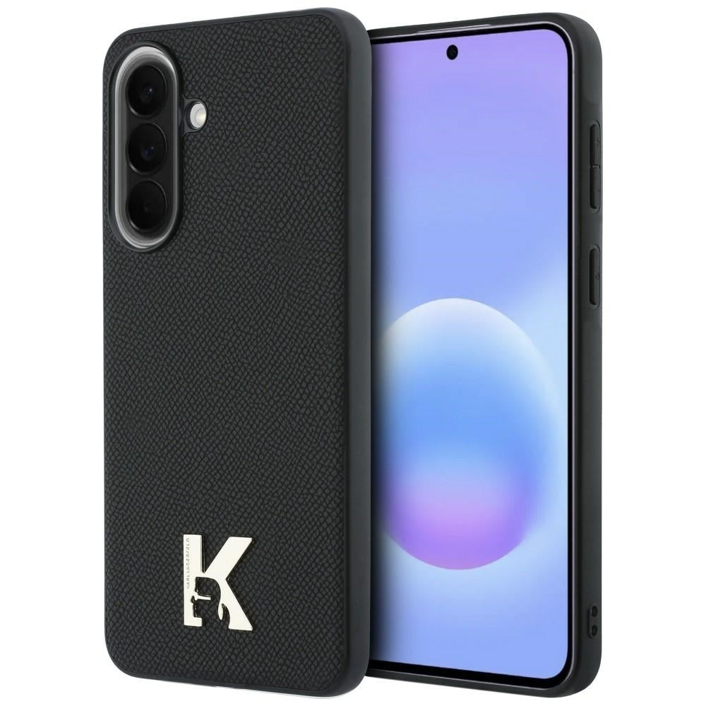Coque pour Samsung Galaxy A37 5G, Karl Lagerfeld, Logo Tête Karl, Noire