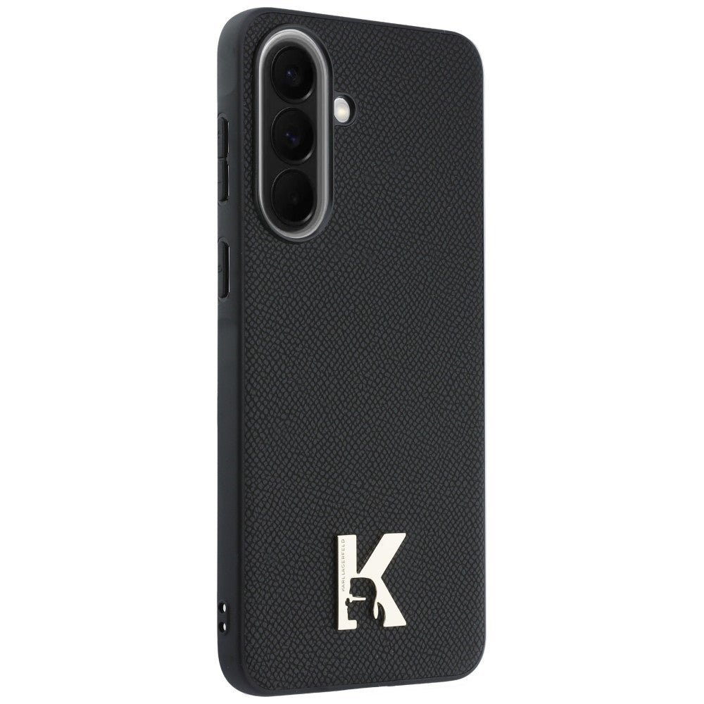 Coque pour Samsung Galaxy A37 5G, Karl Lagerfeld, Logo Tête Karl, Noire
