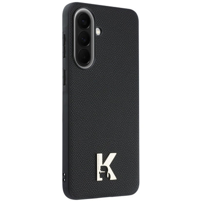 Coque pour Samsung Galaxy A37 5G, Karl Lagerfeld, Logo Tête Karl, Noire