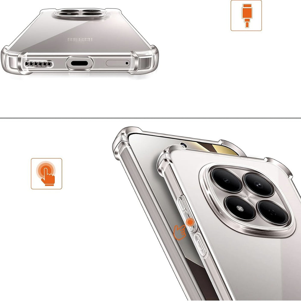 Case for Samsung Galaxy A37 5G, Techsuit, Shockproof Clear, Transparent