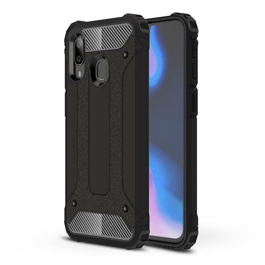 Hoes voor Samsung Galaxy A40 A405, Techsuit, Hybrid Armor, Zwart