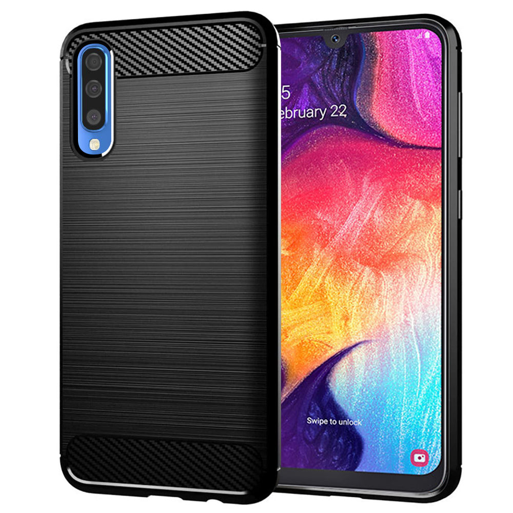 Hoes voor Samsung Galaxy A50s A507 / A30s A307 / A50 A505, Techsuit, Carbon, Zwart