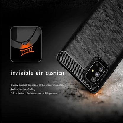 Coque pour Samsung Galaxy A51 A515, Techsuit, Carbone, Noire