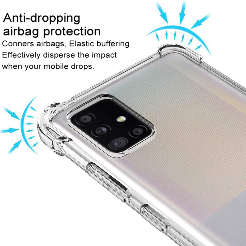 Case for Samsung Galaxy A51 A515, Techsuit, Shockproof Clear, Transparent