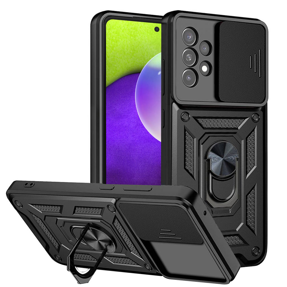 Hülle für Samsung Galaxy A52s 5G A528 / A52 5G A526 / A52 A525, Techsuit, CamShield, Schwarz