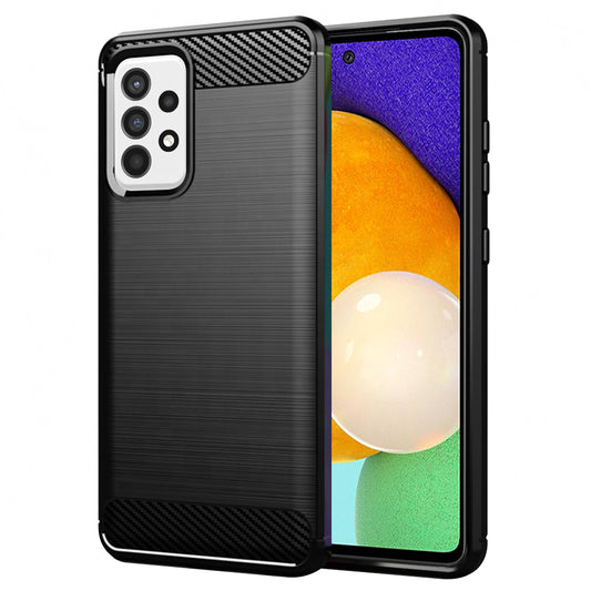 Coque pour Samsung Galaxy A52s 5G A528 / A52 5G A526 / A52 A525, Techsuit, Carbone, Noire