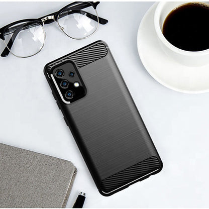 Hoes voor Samsung Galaxy A52s 5G A528 / A52 5G A526 / A52 A525, Techsuit, Carbon, Zwart