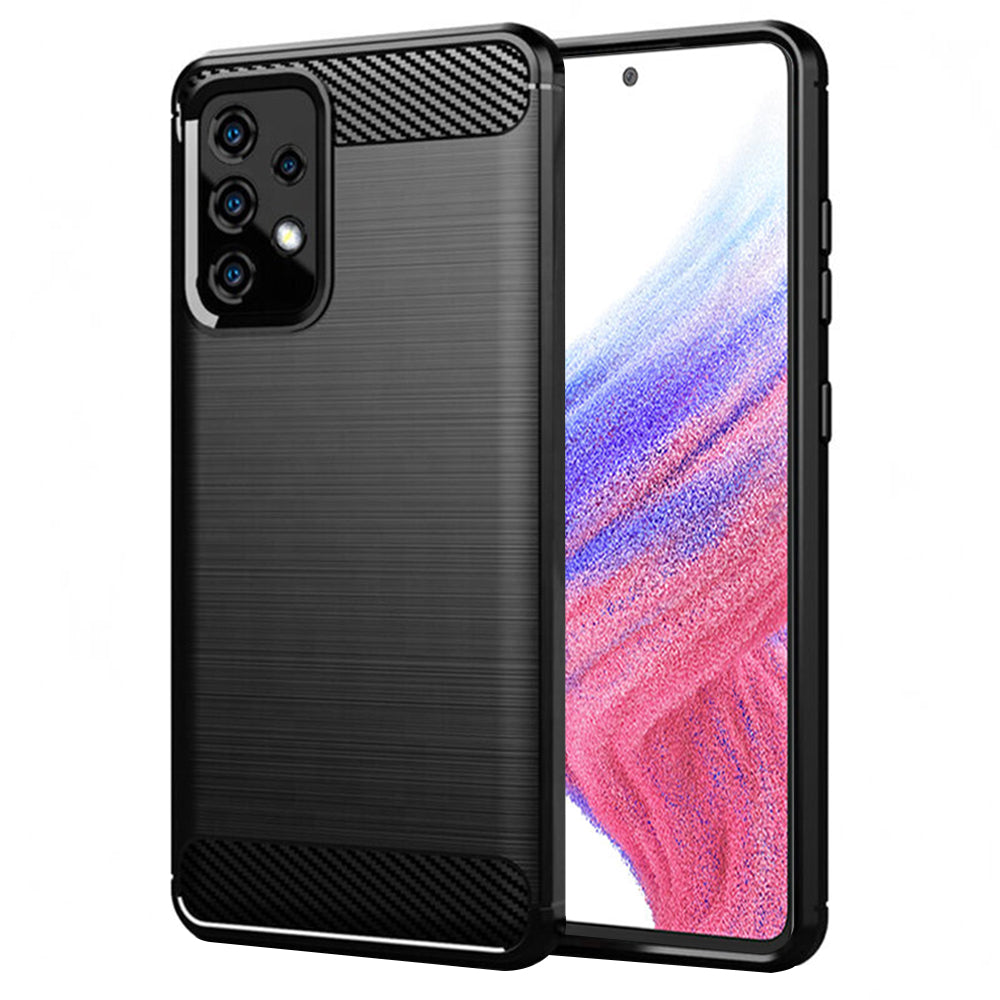 Hülle für Samsung Galaxy A53 5G A536, Techsuit, Carbon, Schwarz