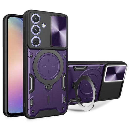 Hoes voor Samsung Galaxy A54 A546, Techsuit, CamGuard Pro, Paars