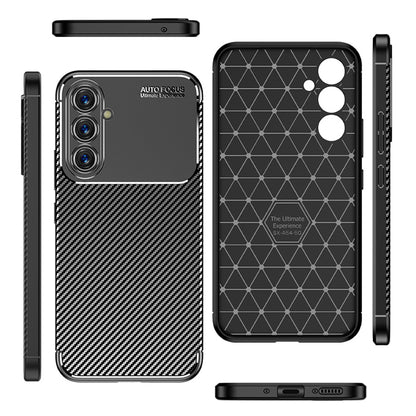 Coque pour Samsung Galaxy A54 A546, Techsuit, Fibre de carbone, Noire