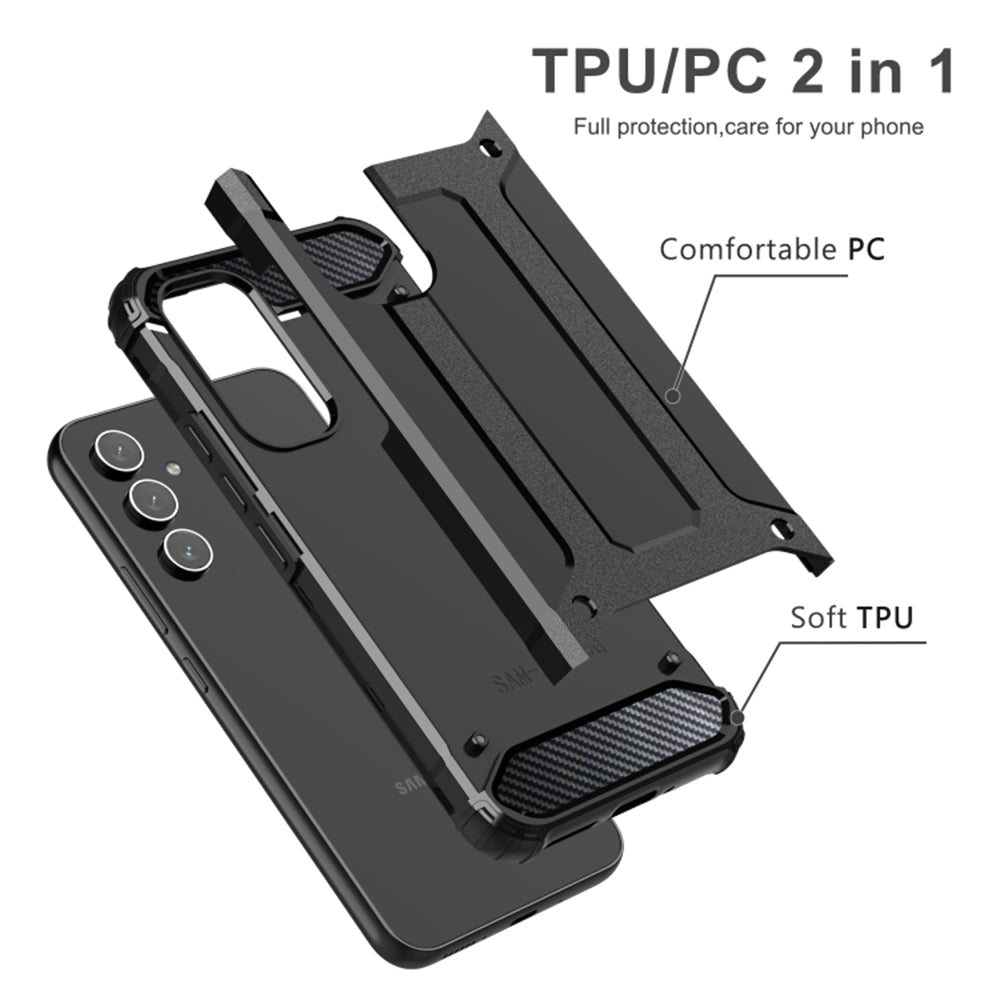 Coque pour Samsung Galaxy A54 A546, Techsuit, Hybrid Armor, Noire