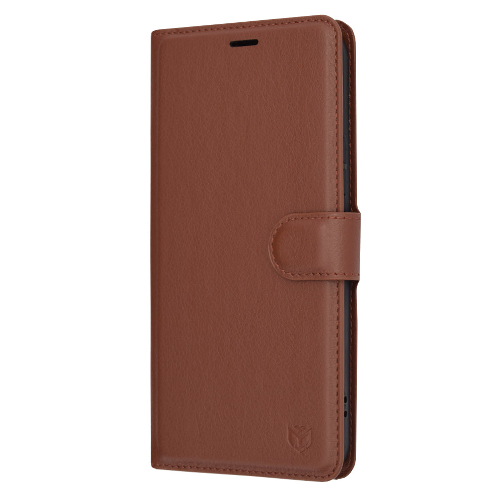 Hoes voor Samsung Galaxy A54 A546, Techsuit, Leather Folio, Bruin