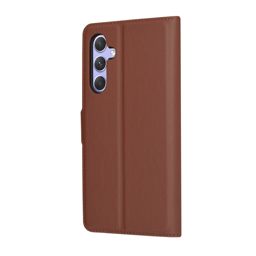 Hoes voor Samsung Galaxy A54 A546, Techsuit, Leather Folio, Bruin