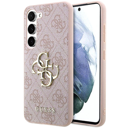 Étui pour Samsung Galaxy A55 5G A556, Guess, 4G Big Logo, Rose.