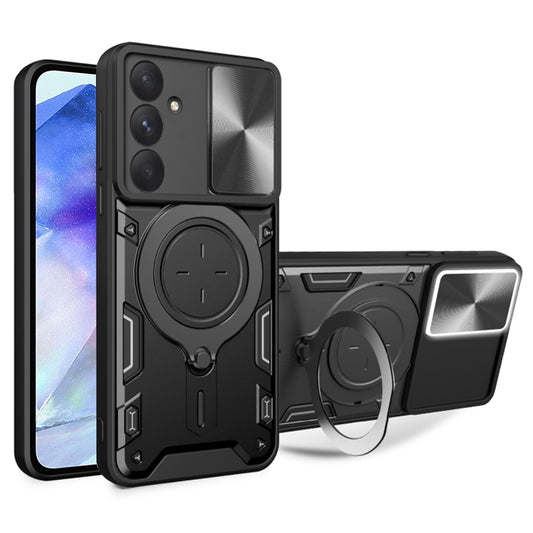 Hoes voor Samsung Galaxy A55 5G A556, Techsuit, CamGuard Pro, Zwart