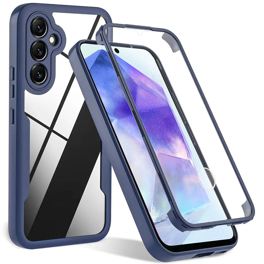 Hoes voor Samsung Galaxy A55 5G A556, Techsuit, ColorVerse 360, Blauw
