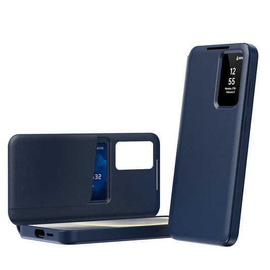 Hülle für Samsung Galaxy A55 5G A556, Techsuit, SmartView, Blau