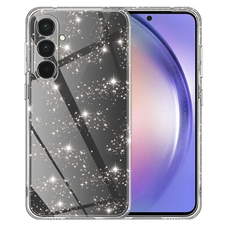 Hoesje voor Samsung Galaxy A55 5G A556, Techsuit, SparkleSkin, Transparant