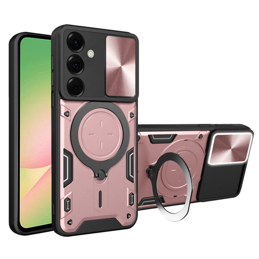 Hoes voor Samsung Galaxy A56 A566, Techsuit, CamGuard Pro, Roze Goud