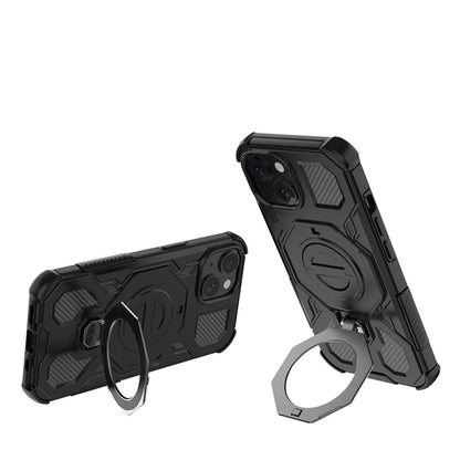 Hoesje voor Samsung Galaxy A56 A566, Techsuit, Carbon Shield Pro, Zwart