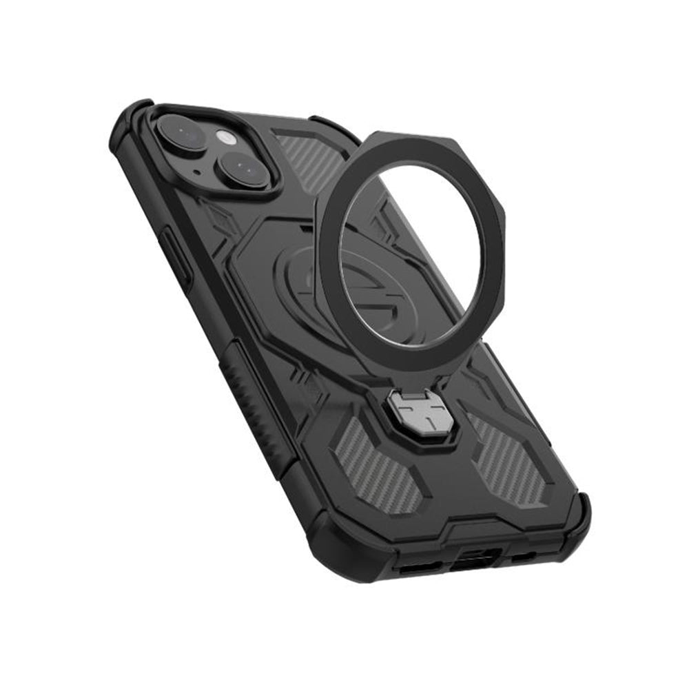 Hoesje voor Samsung Galaxy A56 A566, Techsuit, Carbon Shield Pro, Zwart