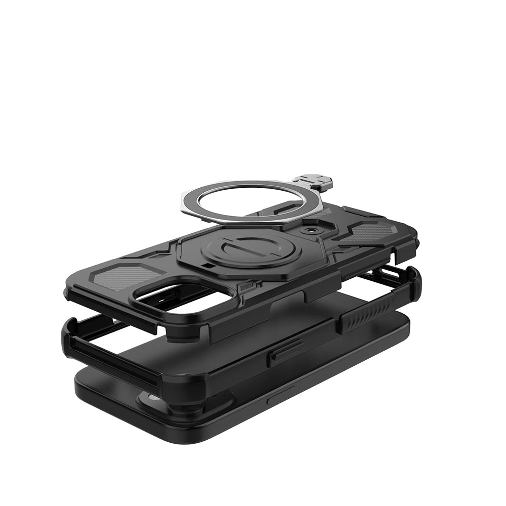 Hoesje voor Samsung Galaxy A56 A566, Techsuit, Carbon Shield Pro, Zwart