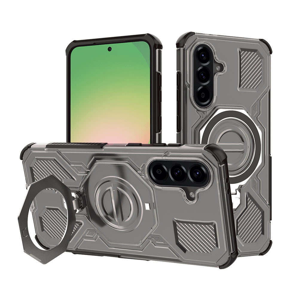 Hülle für Samsung Galaxy A56 A566, Techsuit, Carbon Shield Pro, Dunkel Schwarz