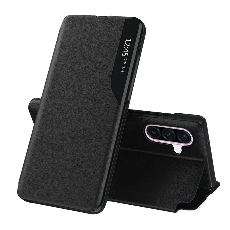 Hoes voor Samsung Galaxy A56 A566, Techsuit, eFold, Zwart