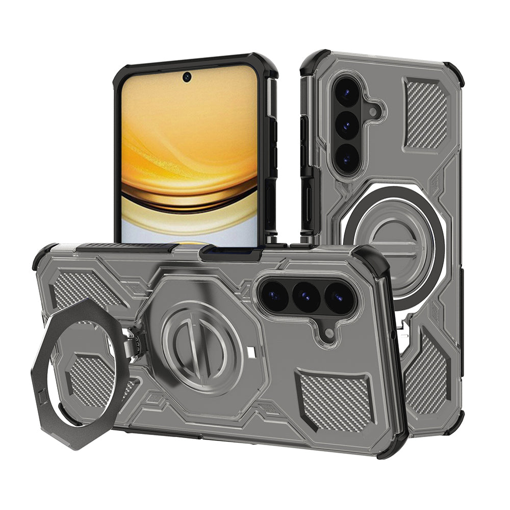 Hülle für Samsung Galaxy A57 5G, Techsuit, Carbon Shield Pro, Rauchfarben