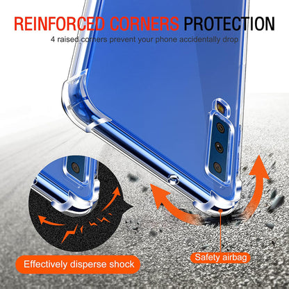 Coque pour Samsung Galaxy A7 (2018) A750, Techsuit, Anti-choc Claire, Transparente
