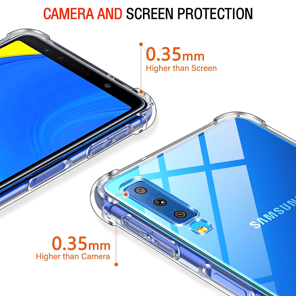 Coque pour Samsung Galaxy A7 (2018) A750, Techsuit, Anti-choc Claire, Transparente