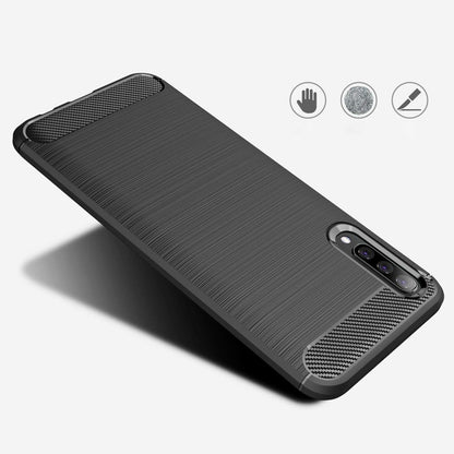 Coque pour Samsung Galaxy A70s A707 / A70 A705, Techsuit, Carbone, Noire
