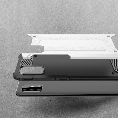 Coque pour Samsung Galaxy A71 A715, Techsuit, Hybrid Armor, Noire