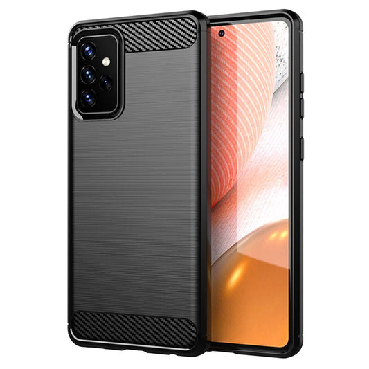 Hoes voor Samsung Galaxy A72 A725 / A72 5G A726, Techsuit, Carbon, Zwart