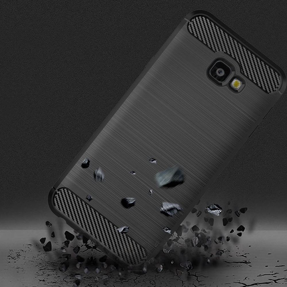 Coque pour Samsung Galaxy J4 Plus (2018) J415, Techsuit, Carbone, Noire