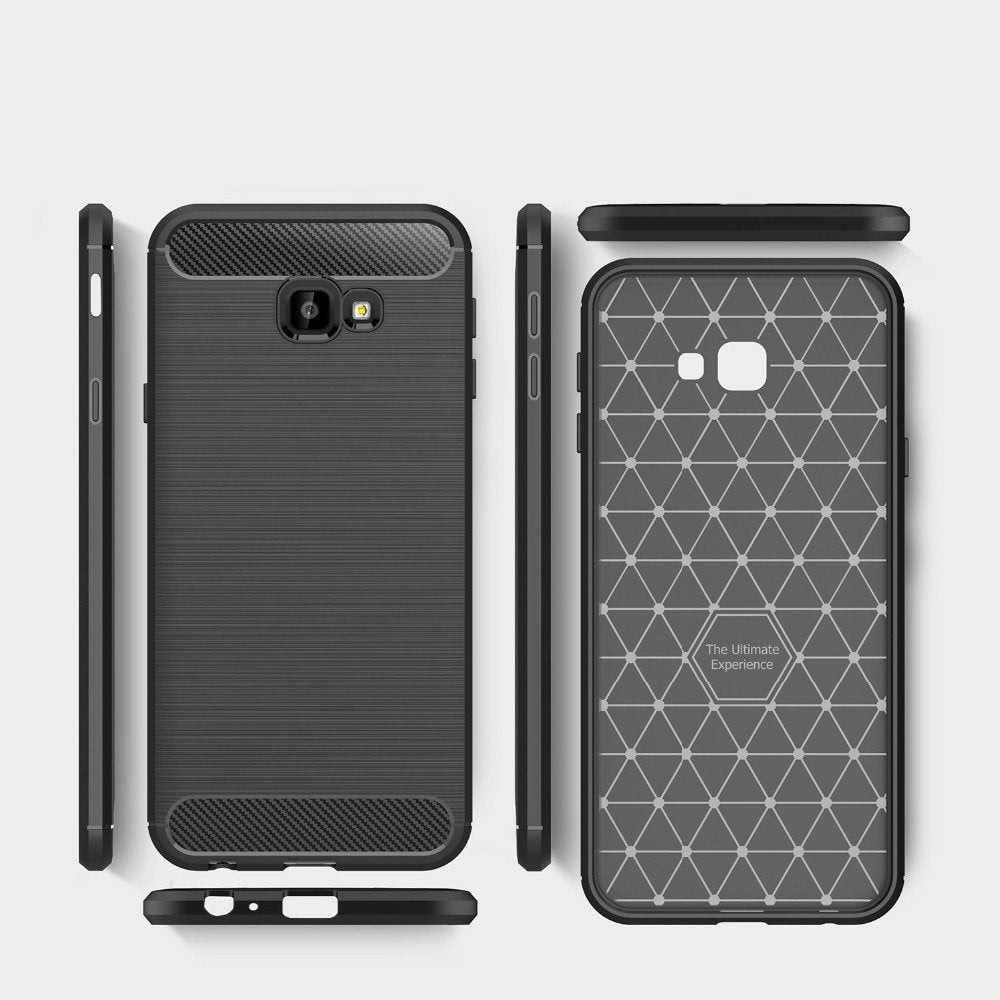 Coque pour Samsung Galaxy J4 Plus (2018) J415, Techsuit, Carbone, Noire