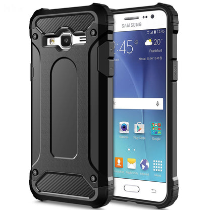 Coque pour Samsung Galaxy J5 J500, Techsuit, Hybrid Armor, Noire