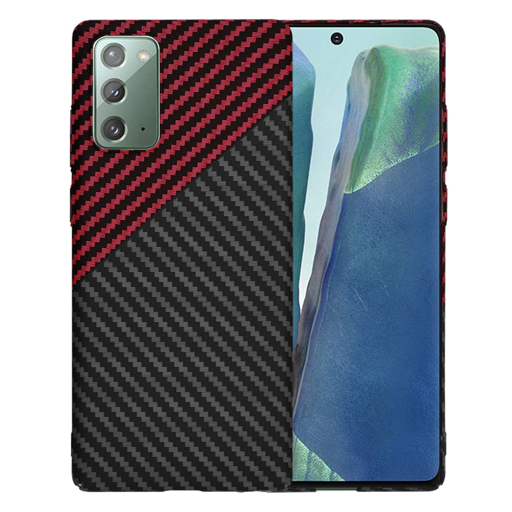 Hülle für Samsung Galaxy Note 20 5G N981 / Note 20 N980, Techsuit, Carbonite FiberShell, Schwarz Rot