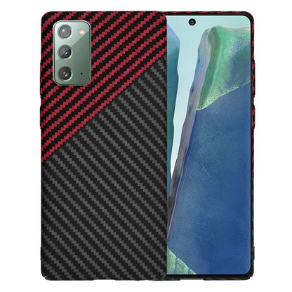 Hülle für Samsung Galaxy Note 20 5G N981 / Note 20 N980, Techsuit, Carbonite FiberShell, Schwarz Rot