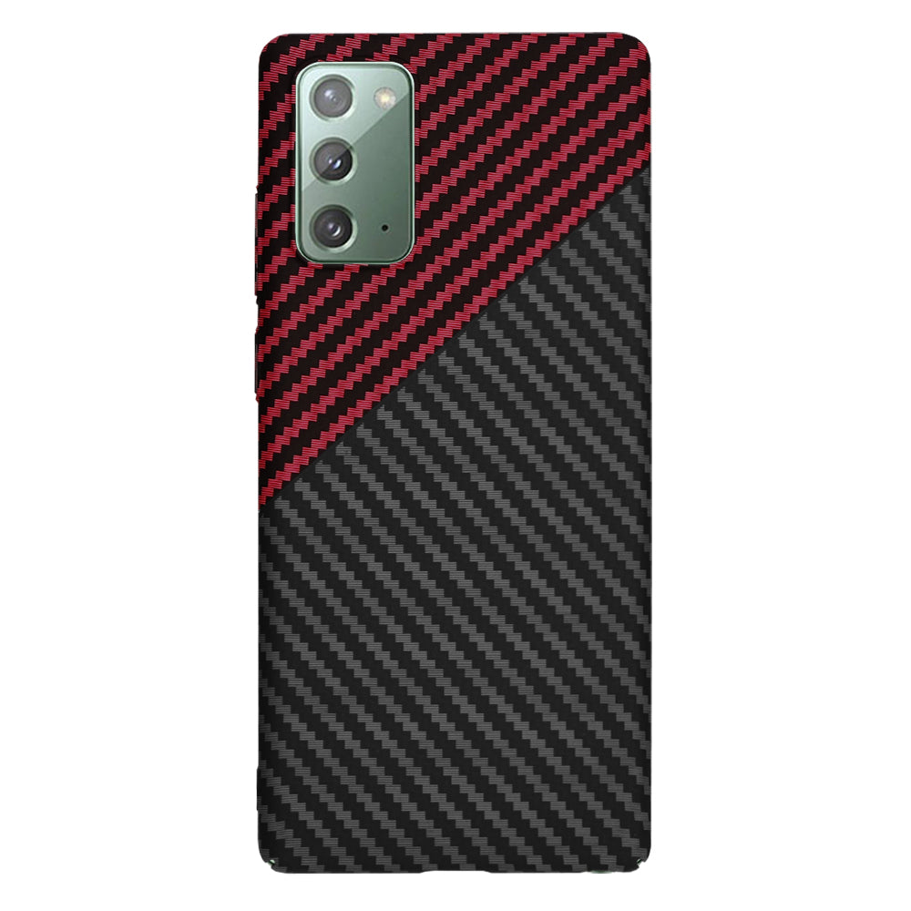 Hülle für Samsung Galaxy Note 20 5G N981 / Note 20 N980, Techsuit, Carbonite FiberShell, Schwarz Rot