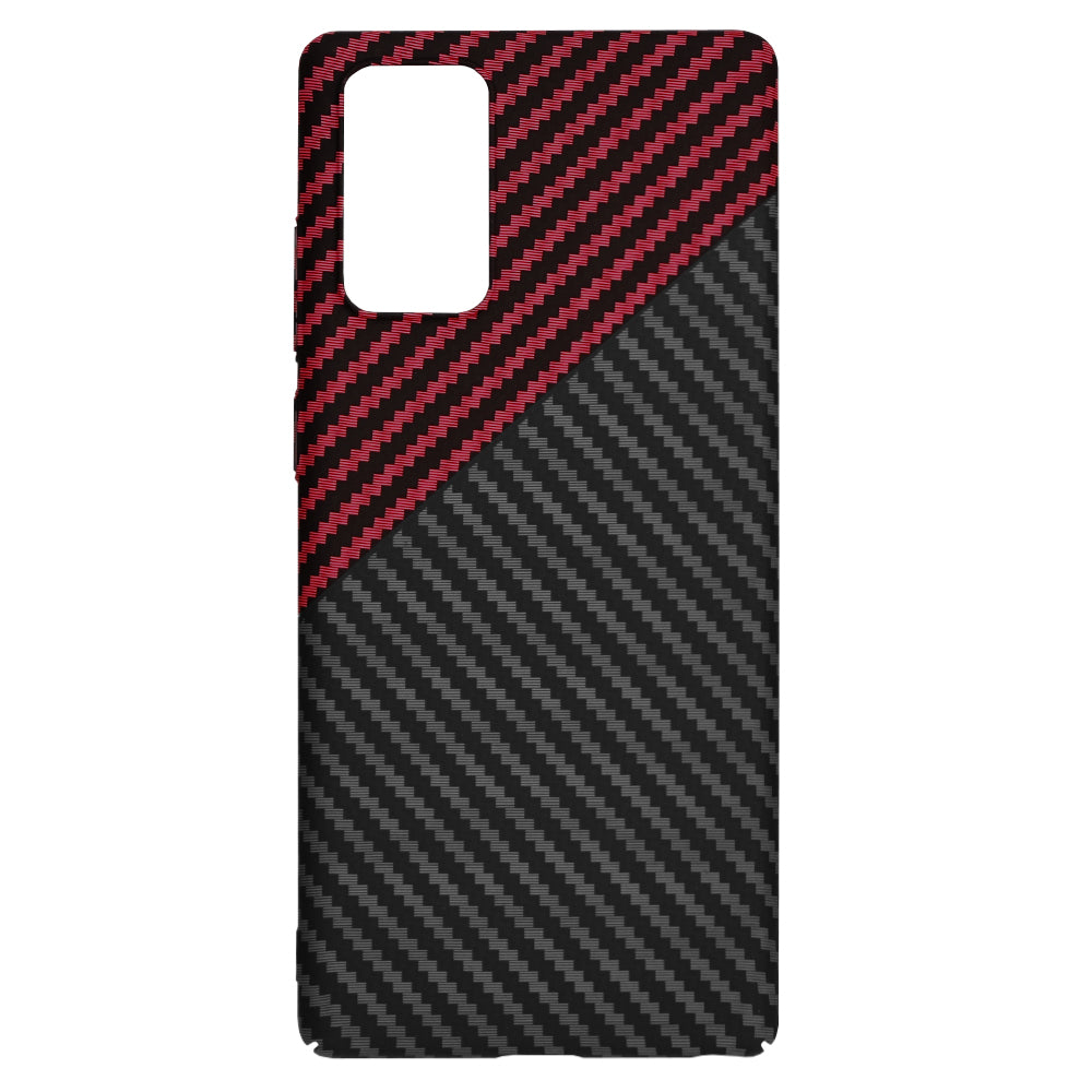 Hülle für Samsung Galaxy Note 20 5G N981 / Note 20 N980, Techsuit, Carbonite FiberShell, Schwarz Rot