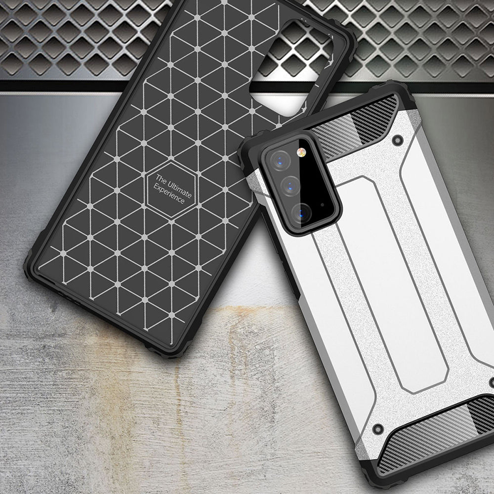Hülle für Samsung Galaxy Note 20 5G N981 / Note 20 N980, Techsuit, Hybrid Armor, Schwarz