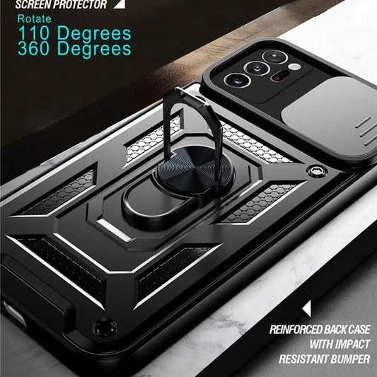 Hoes voor Samsung Galaxy Note 20 Ultra 5G N986 / Note 20 Ultra N985, Techsuit, CamShield, Zwart