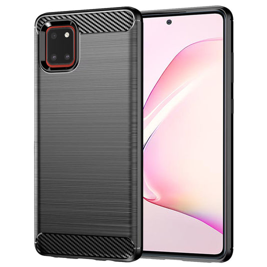 Hoes voor Samsung Galaxy Note10 Lite N770, Techsuit, Carbon, Zwart