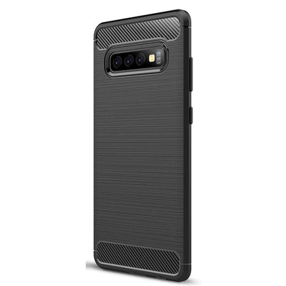 Hülle für Samsung Galaxy S10 G973, Techsuit, Carbon, Schwarz