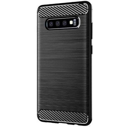 Hülle für Samsung Galaxy S10 G973, Techsuit, Carbon, Schwarz