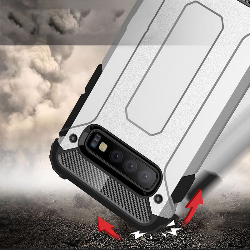 Hülle für Samsung Galaxy S10 G973, Techsuit, Hybrid Armor, Schwarz