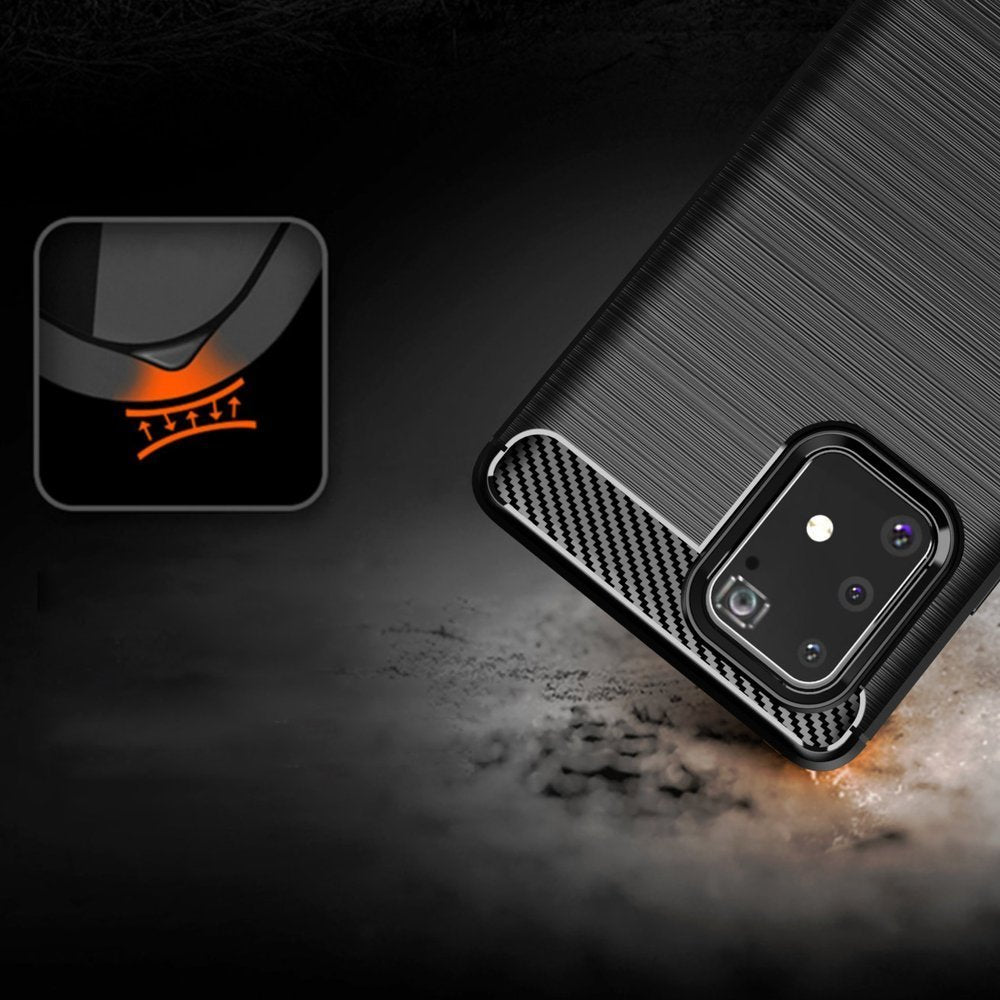 Hülle für Samsung Galaxy S10 Lite G770, Techsuit, Carbon, Schwarz